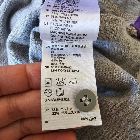 Men's Grey/Purple H&M Short sleeve Golf Shirt, Size Small - Picture 13 of 13